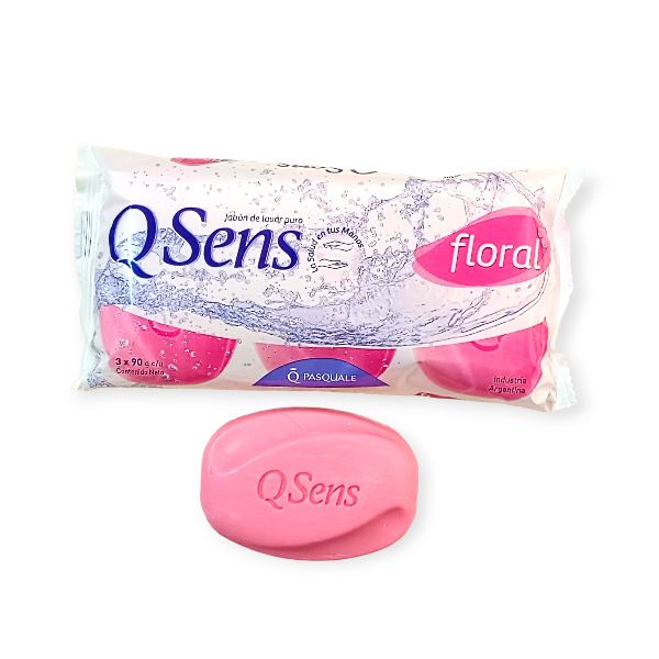 JABON QSENS FLORAL X 3 U